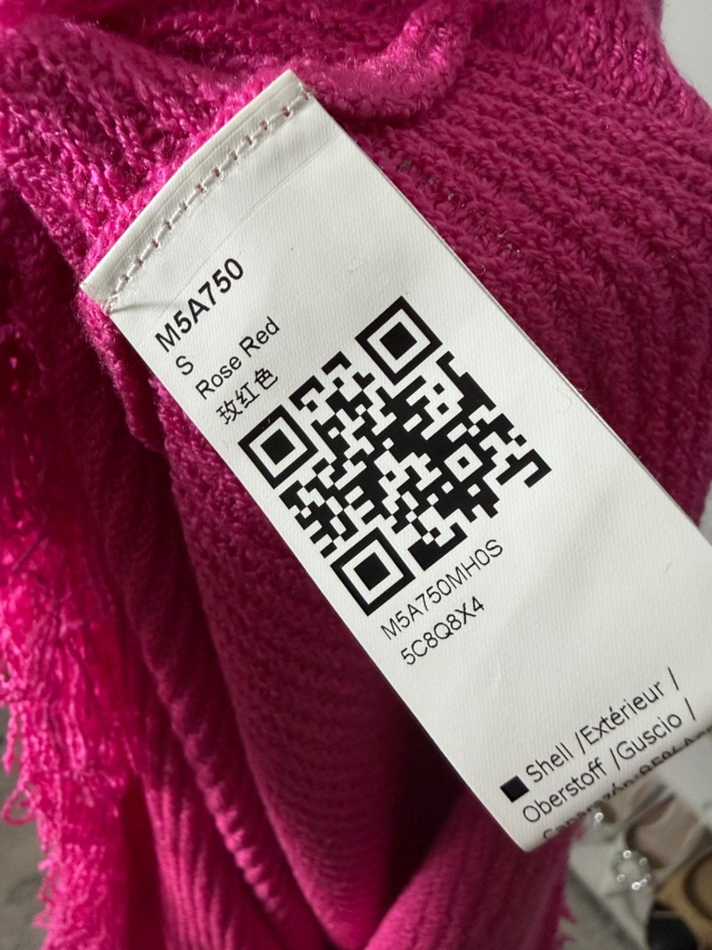 size S new Hot Pink Knit Fringe Two-Piece Set - Picture 7 of 7